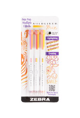 Zebra Mildliner Mix Highlighter, Warm Set of 3