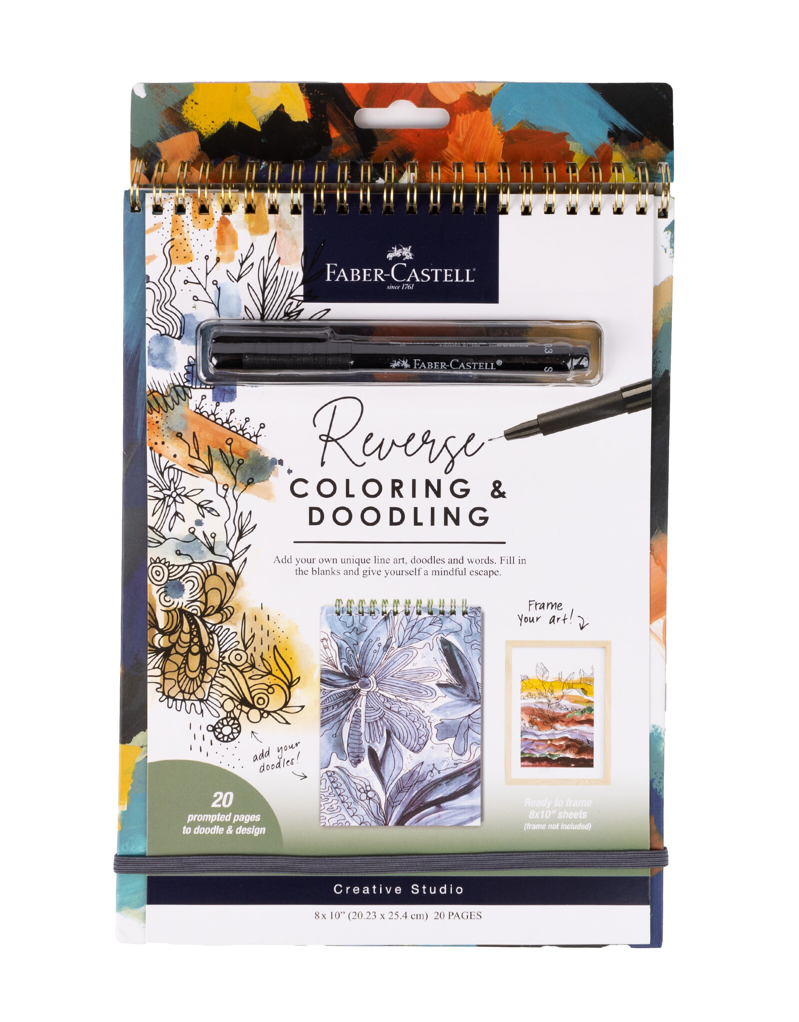 FABER-CASTELL Faber-Castell Reverse Coloring Book, Moody