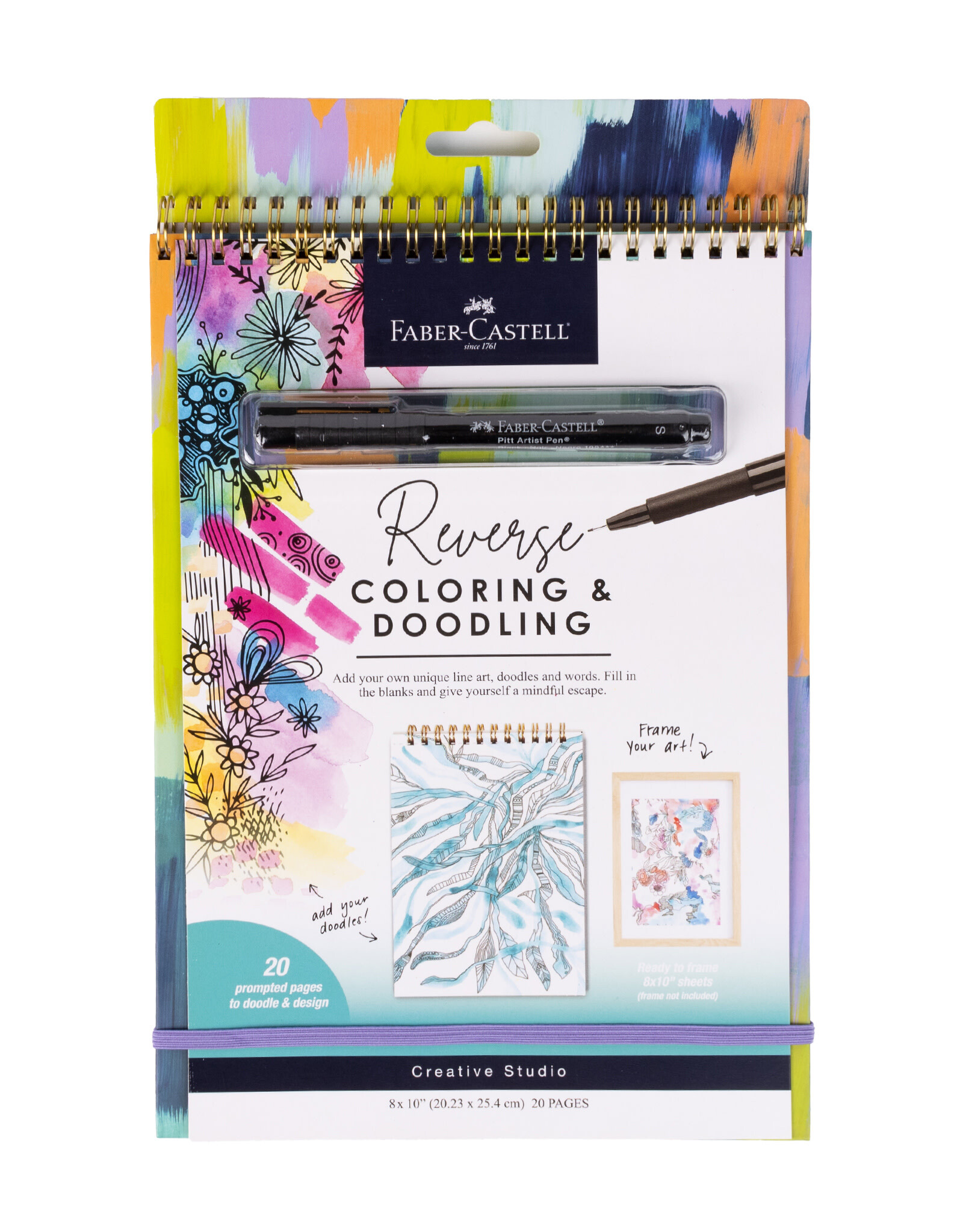 FABER-CASTELL Faber-Castell Reverse Coloring Book, Brights
