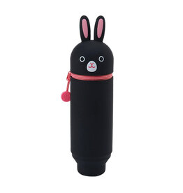 ITOYA Itoya Punilabo Silicone Stand Up Case, Black Rabbit