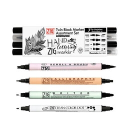 ITOYA ZIG Twin Black Marker Assortment Set ITOYA ZIG Twin Black Marker Assortment Set