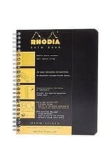 CLEARANCE Rhodia Wirebound Notebook, A5+, Square Ruling - Black