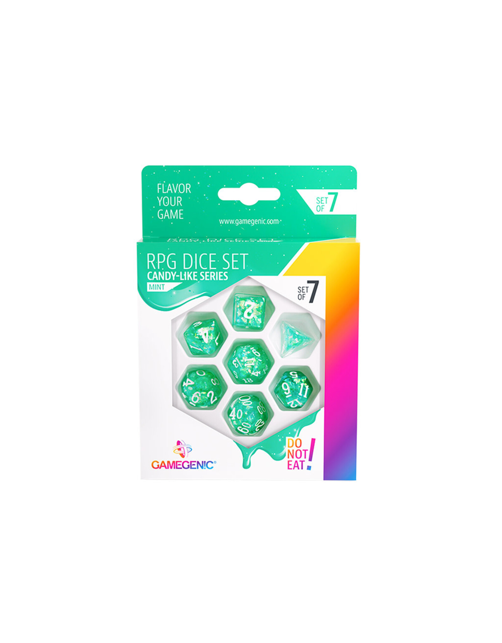 Gamegenic Gamegenic Candy-like Series  Mint  RPG Dice Set (7pcs)