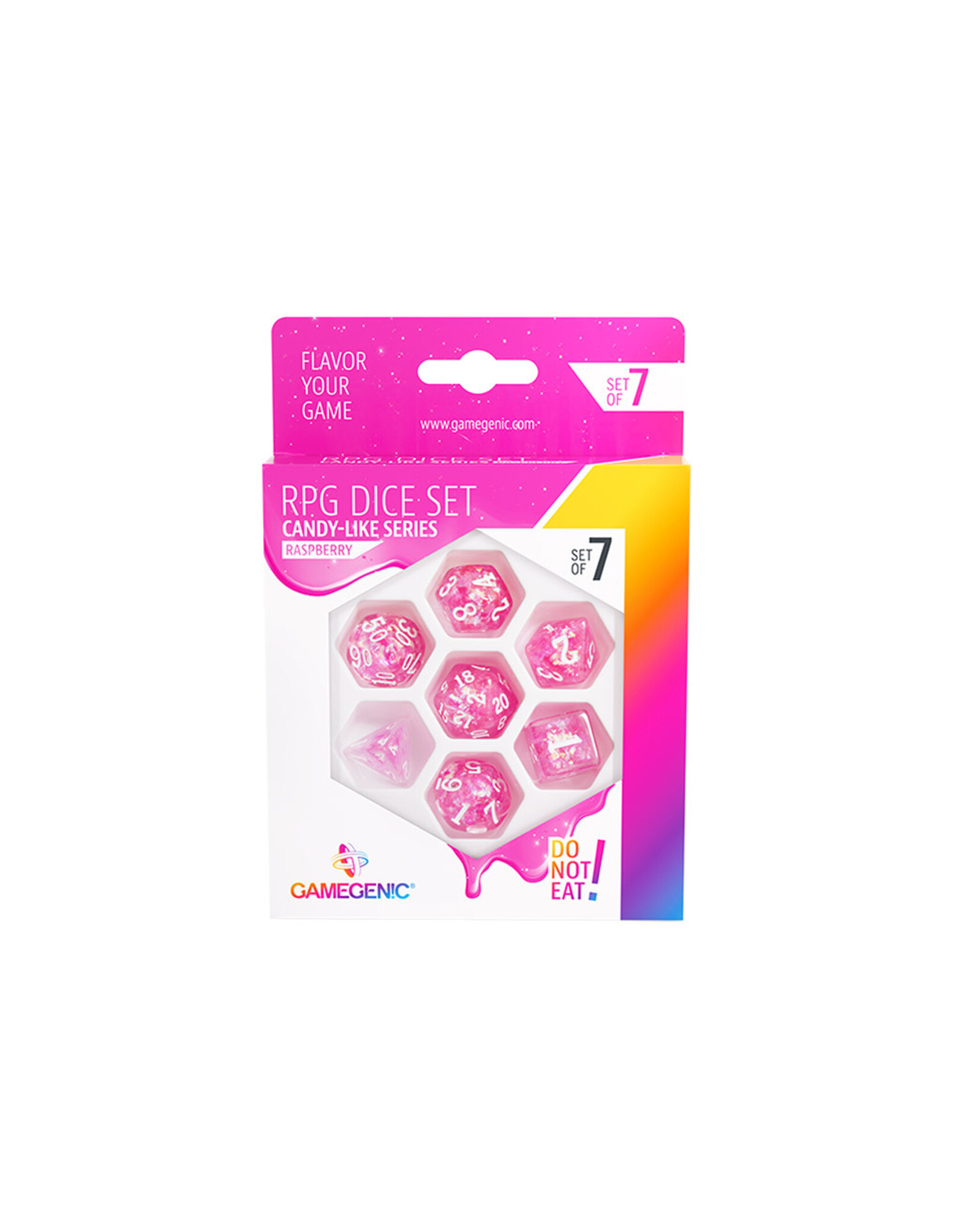 Gamegenic Gamegenic Candy-like Series  Raspberry  RPG Dice Set (7pcs)
