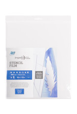 Grafix Impress Clear Dura-lar Stencil Film, .005, 10 x 12", Pack of 6
