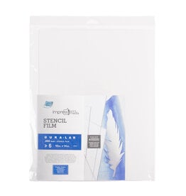 Grafix Impress Clear Dura-lar Stencil Film, .005, 10 x 14", Pack of 6