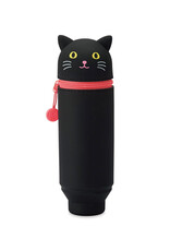 ITOYA Itoya Punilabo Silicone Stand Up Case, Black Cat