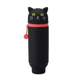 ITOYA Itoya Punilabo Silicone Stand Up Case, Black Cat