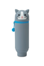 ITOYA Itoya Punilabo Silicone Stand Up Case, Gray Cat
