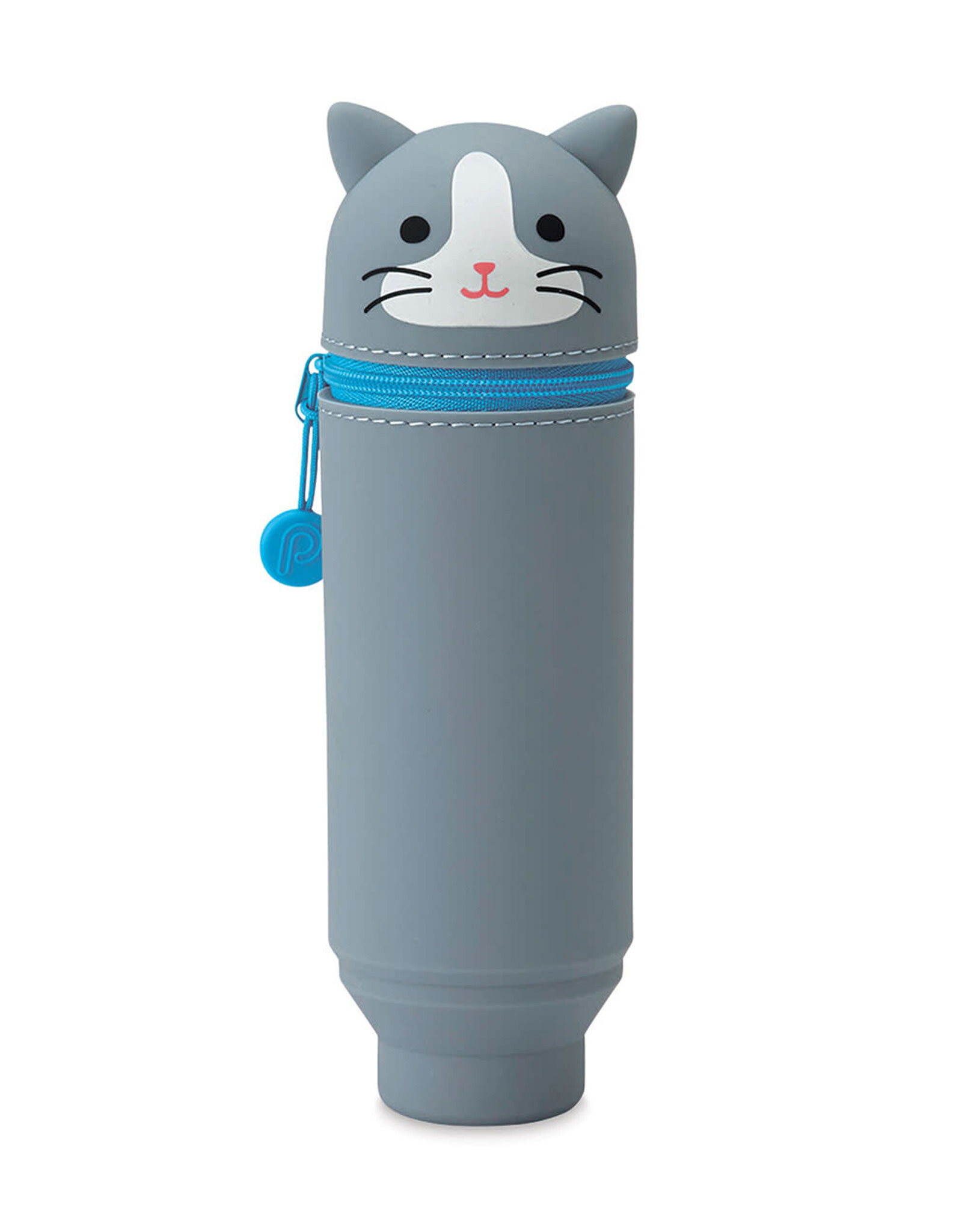 ITOYA Itoya Punilabo Silicone Stand Up Case, Gray Cat
