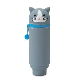 ITOYA Itoya Punilabo Silicone Stand Up Case, Gray Cat