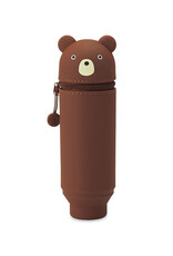 ITOYA Itoya Punilabo Silicone Stand Up Case, Brown Bear