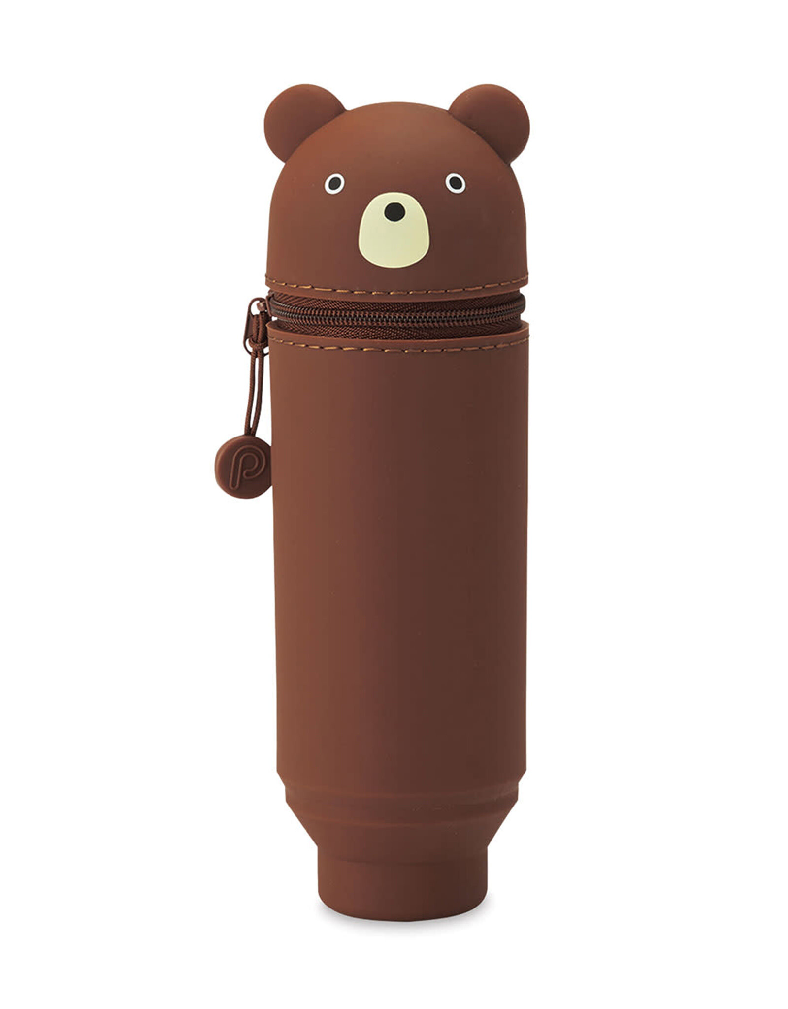 ITOYA Itoya Punilabo Silicone Stand Up Case, Brown Bear