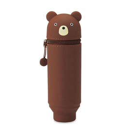 ITOYA Itoya Punilabo Silicone Stand Up Case, Brown Bear