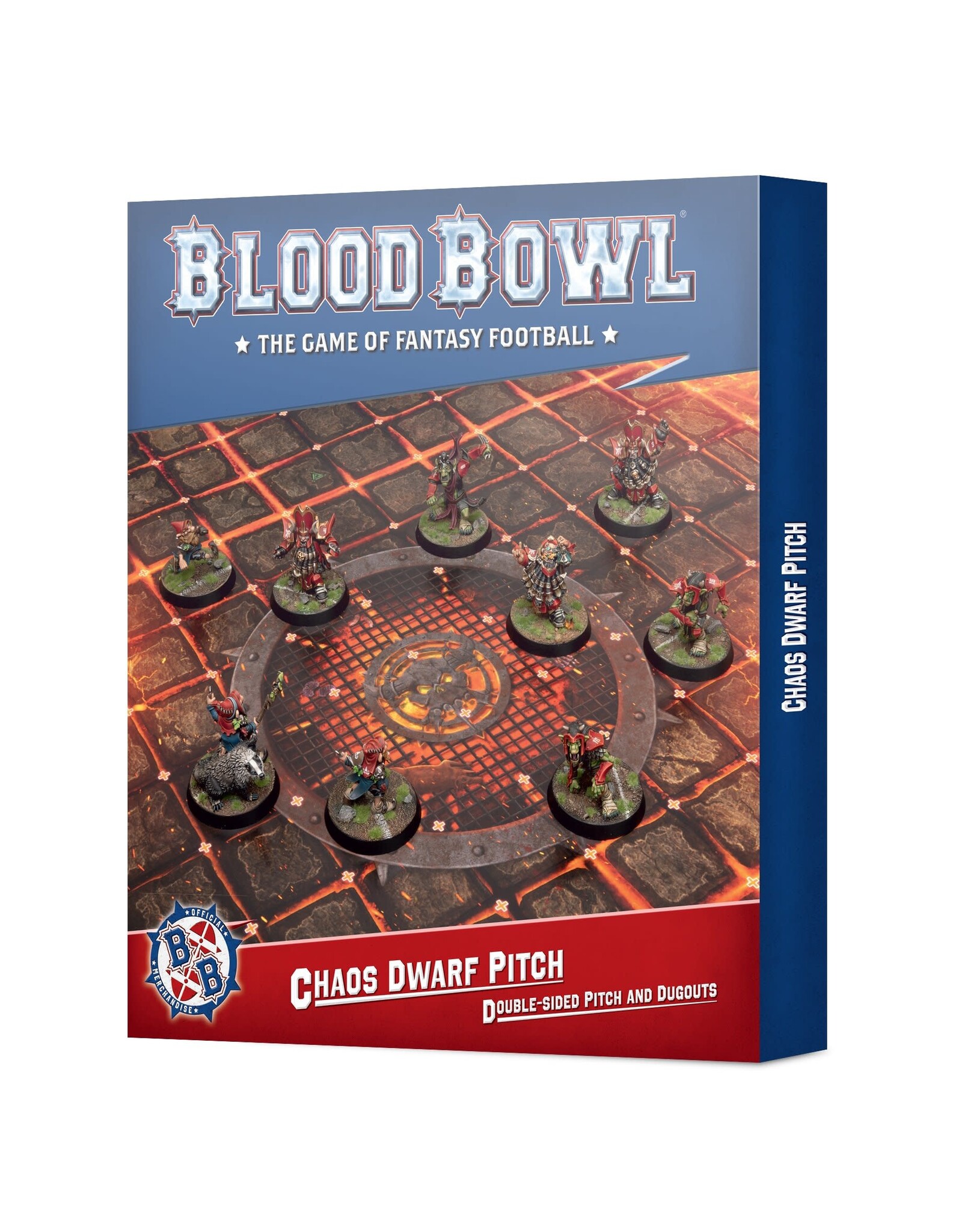 Games Workshop Blood Bowl Chaos Dwarf Team Double Sided Pitch & Dugouts