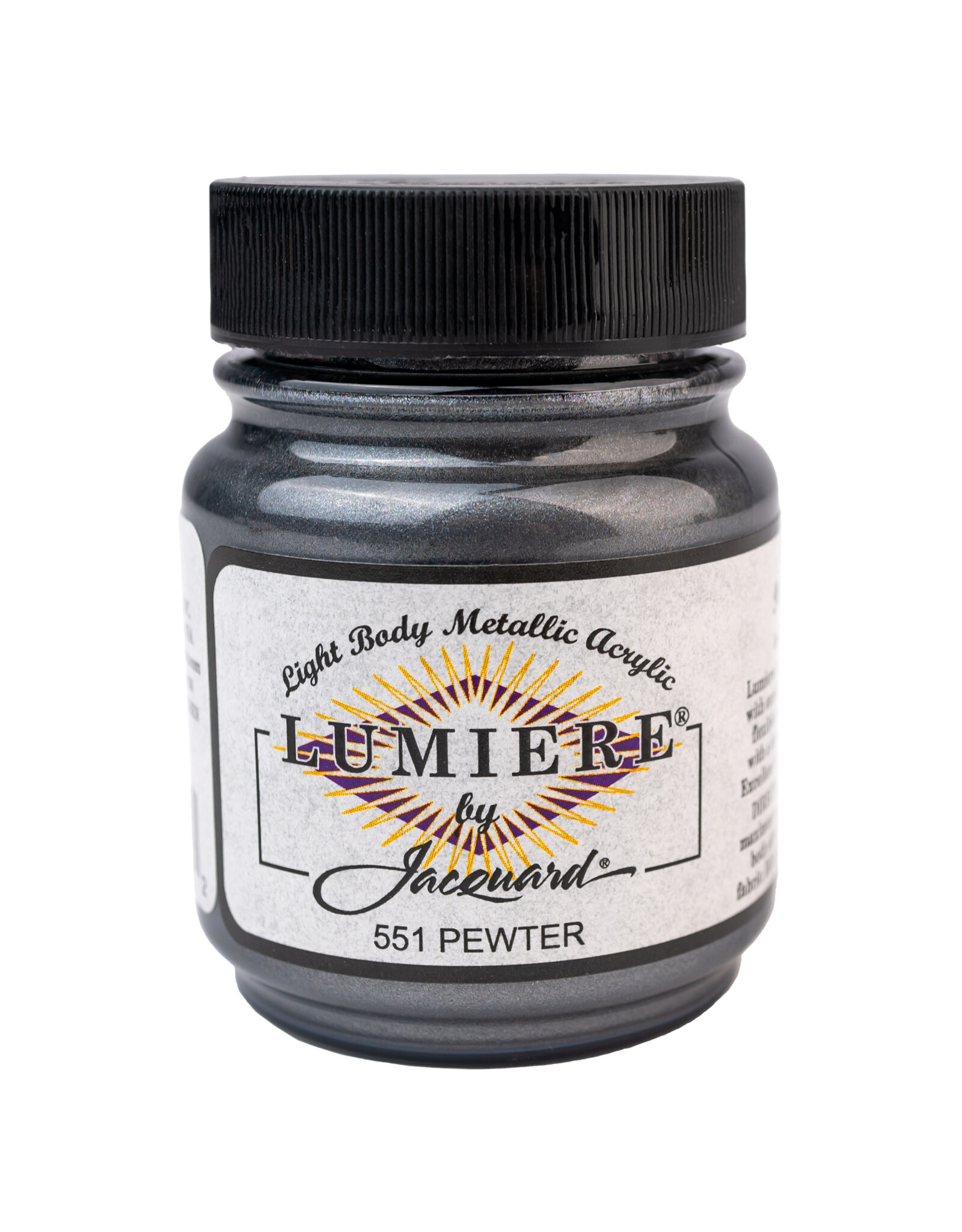 Jacquard Jacquard Lumiere Acrylic Paint, Pewter 2¼oz