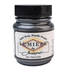 Jacquard Jacquard Lumiere Acrylic Paint, Pewter 2¼oz