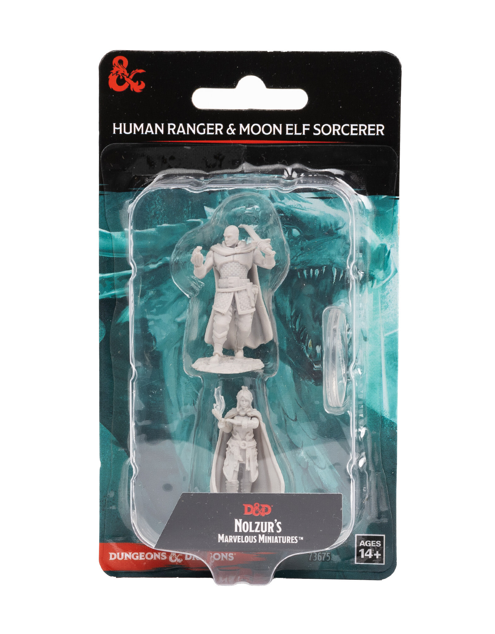 WIZKIDS D&D Nolzur`s Marvelous  Miniatures  Human Ranger & Moon Elf Sorcerer