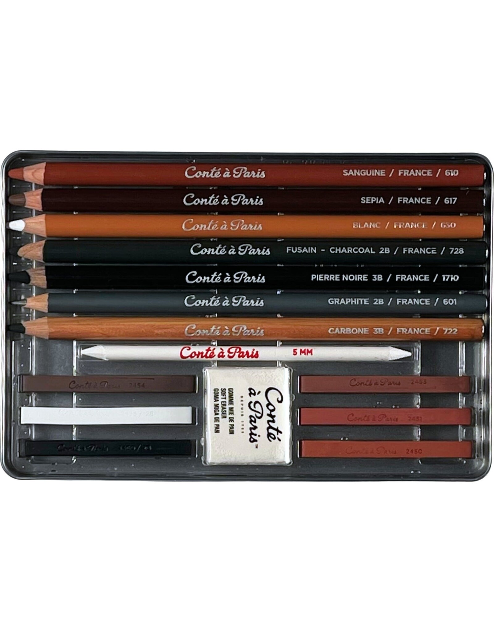 Conte Conté Sketching Set, 15-Piece Set