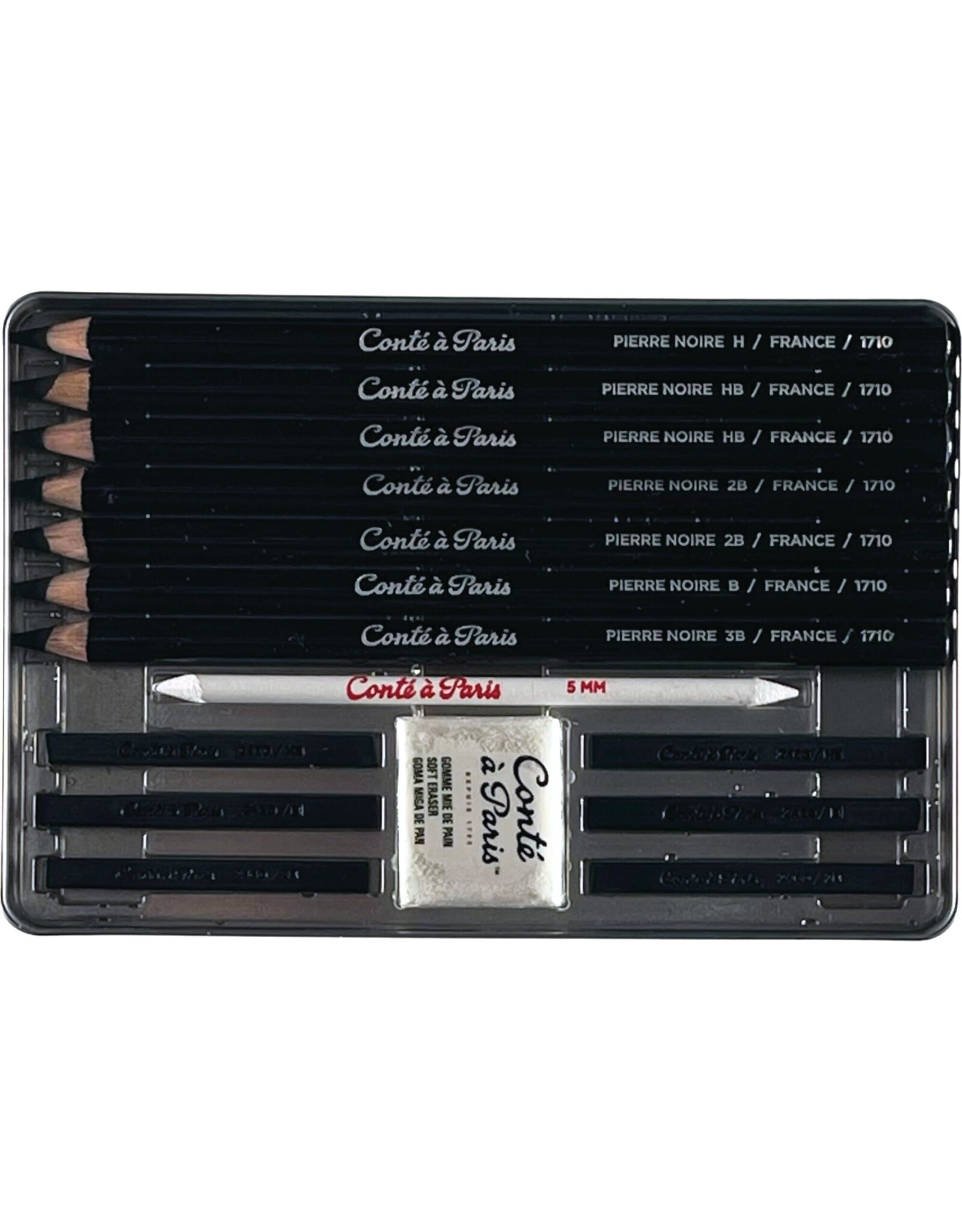 Conte Conté Pierre Noire Set, 15-Piece Set