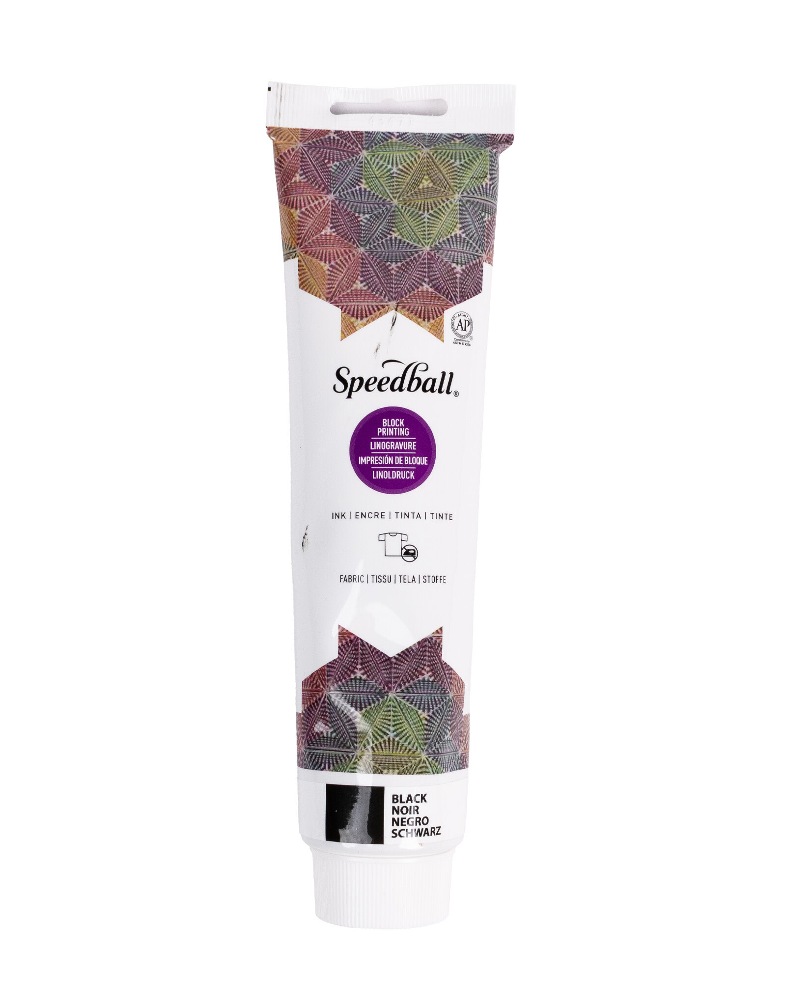 SPEEDBALL ART PRODUCTS Speedball Fabric Block Printing Ink, Black, 5oz