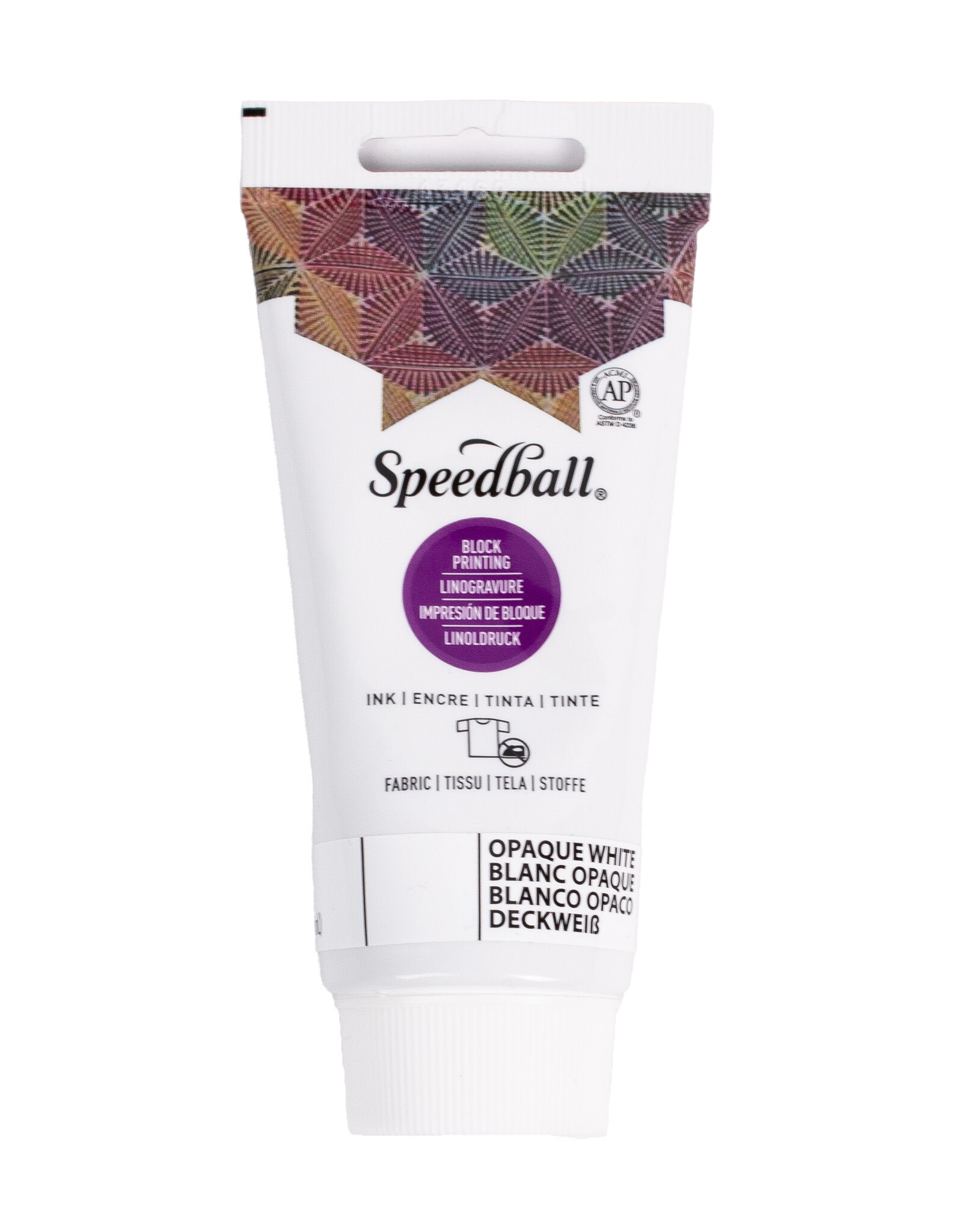 SPEEDBALL ART PRODUCTS Speedball Fabric Block Printing Ink, Opaque White, 2.5oz