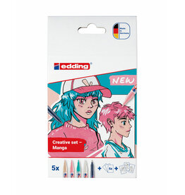 edding Edding Acrylic Markers, Set of 5 Manga