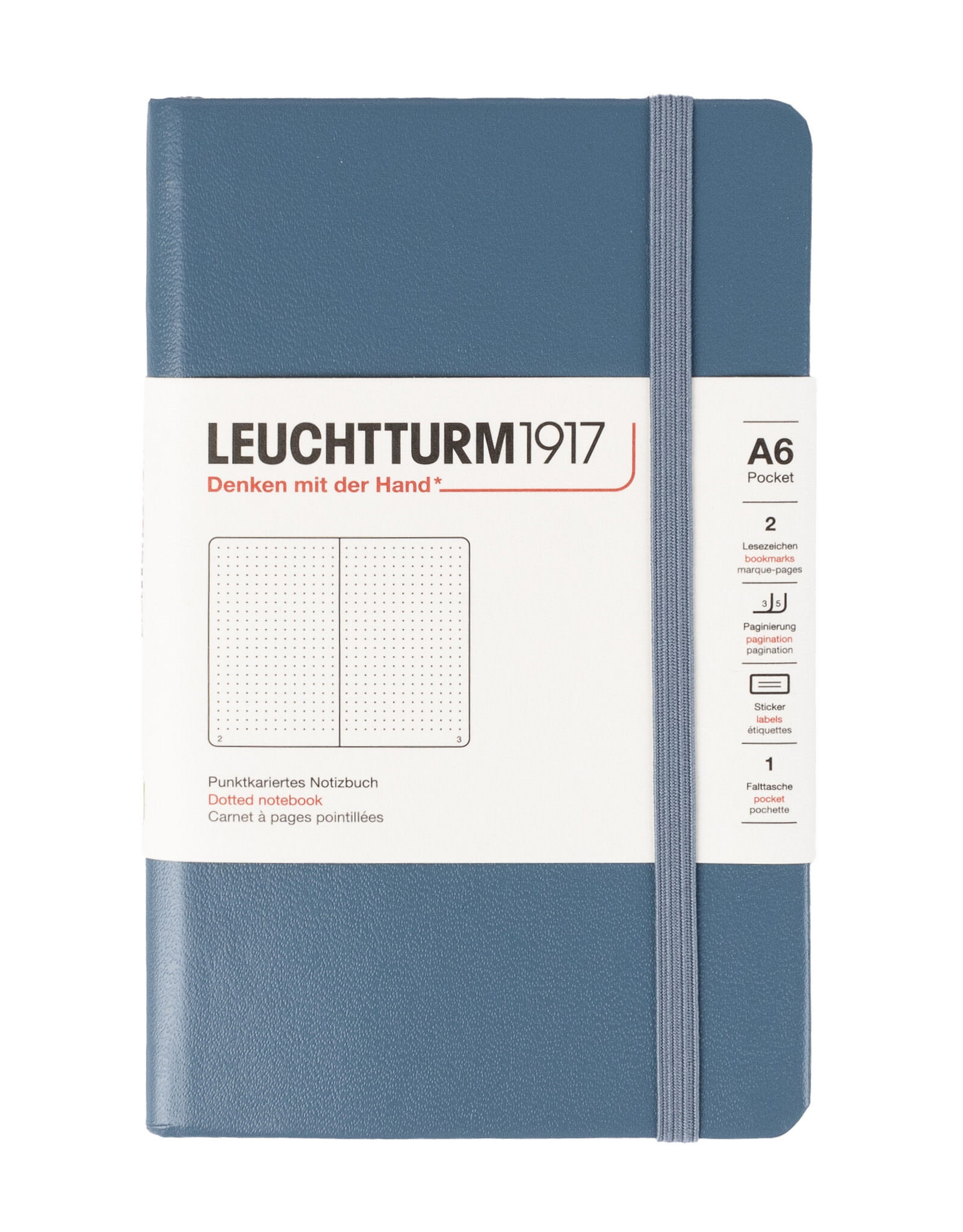 LEUCHTTURM1917 LEUCHTTURM1917 Notebook Classic, Stone Blue, A6, Dotted