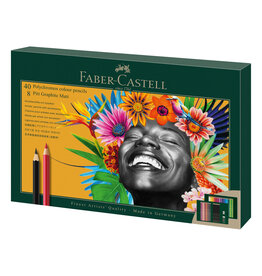 FABER-CASTELL 50 Ct Polychromos and Graphite Matte Gift Set