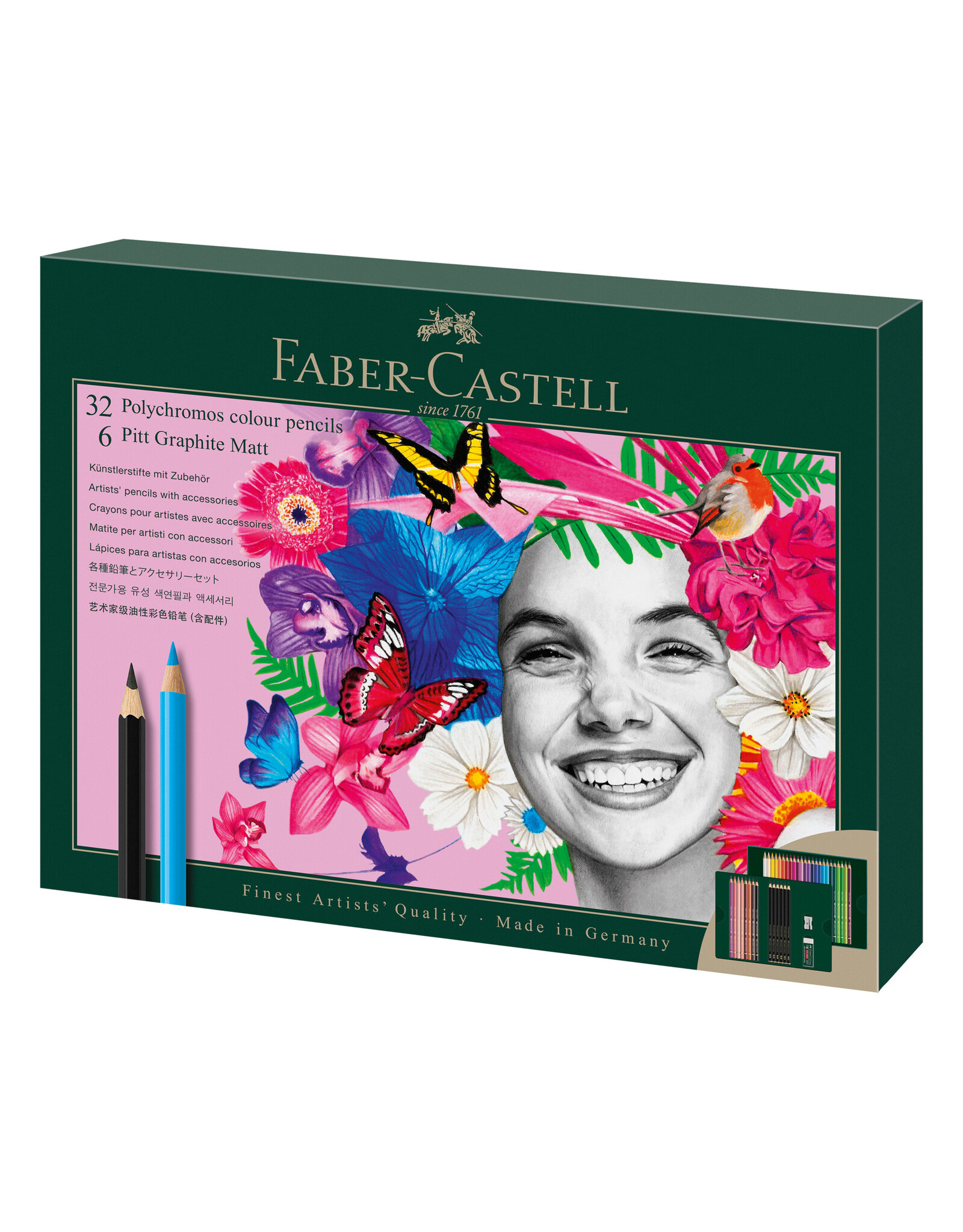 FABER-CASTELL 40 Ct Polychromos and Graphite Matte Gift Set