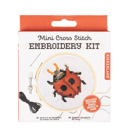 Kikkerland Kikkerland Mini Cross Stitch, Ladybug