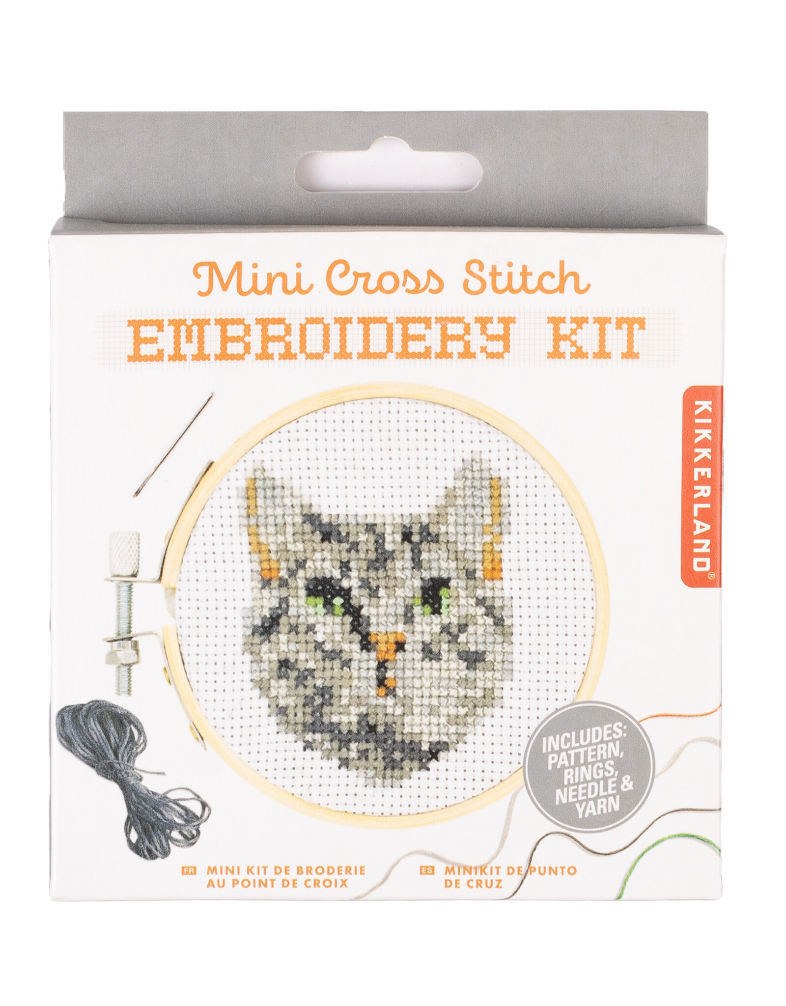 Kikkerland Kikkerland Mini Cross Stitch Kit, Cat