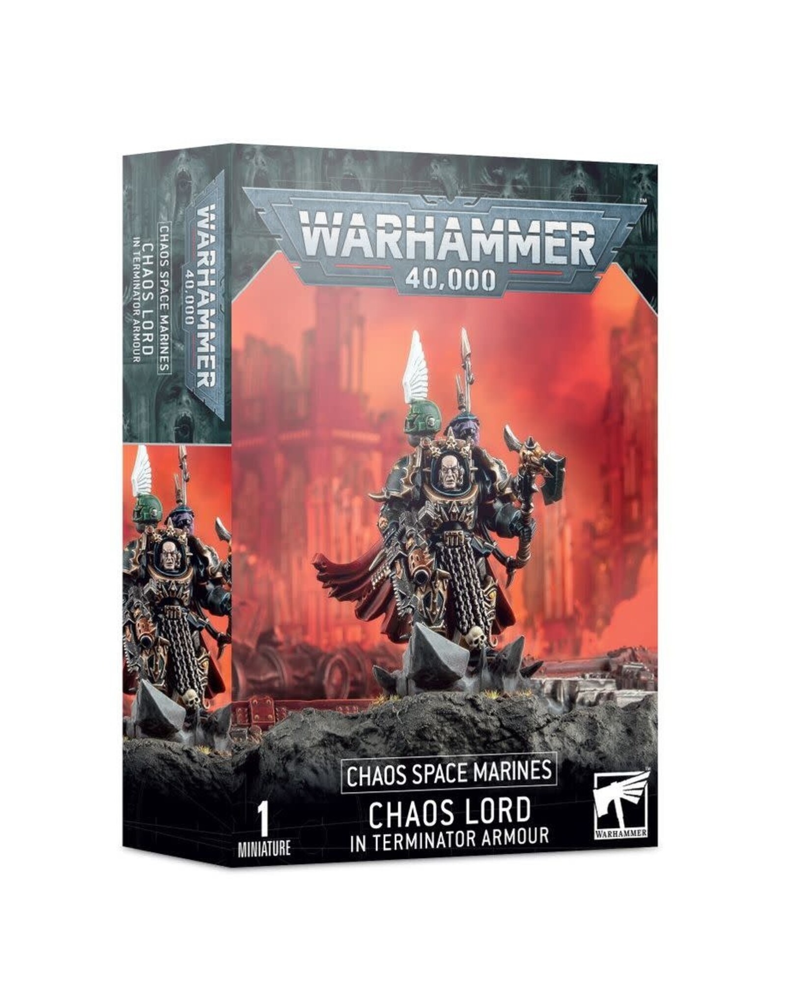 Games Workshop Chaos Space Marines Chaos Lord in Terminator Armour / Chaos Sorcerer in Terminator Armour