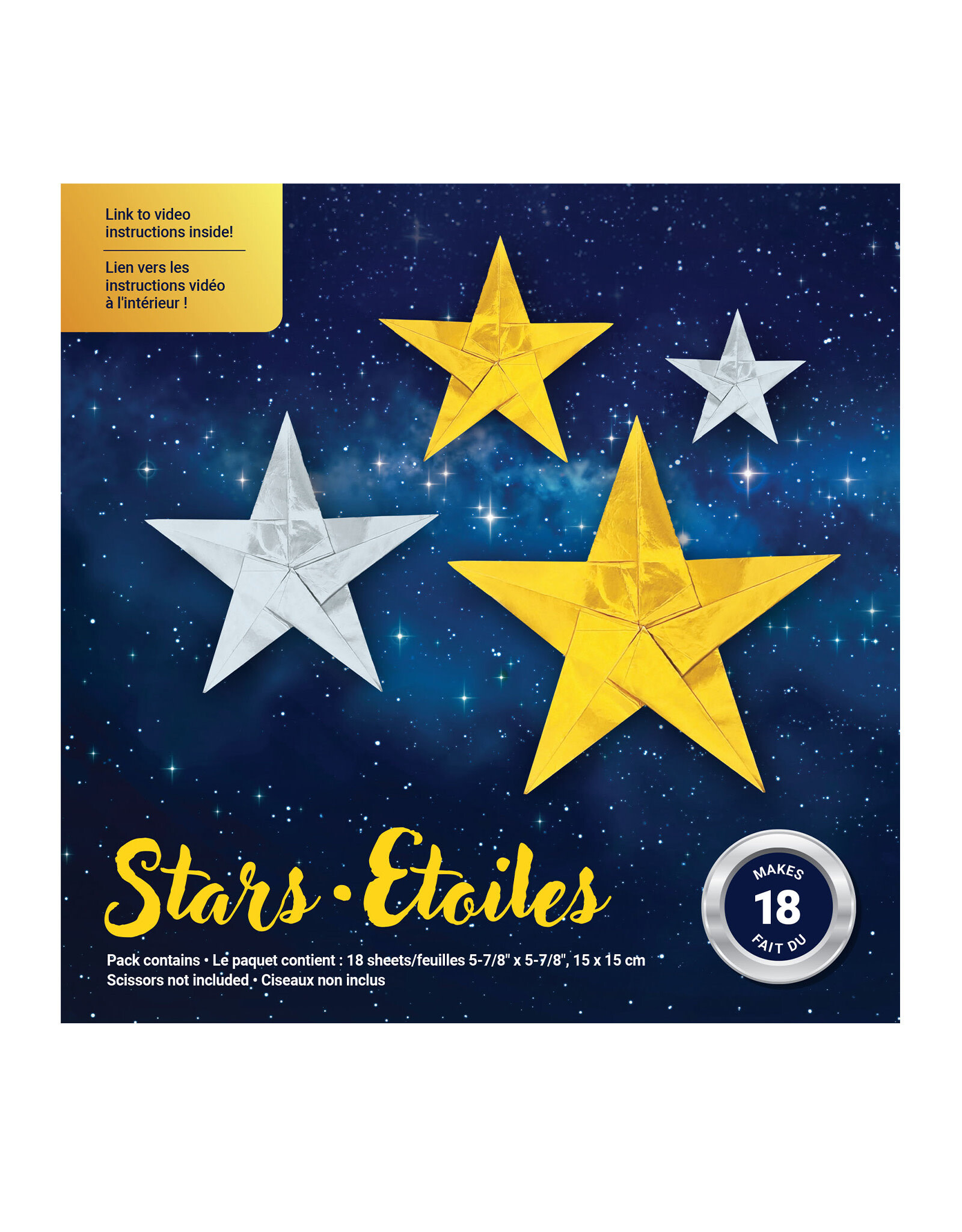 AITOH Aitoh Origami Paper, Stars, 18 Sheets
