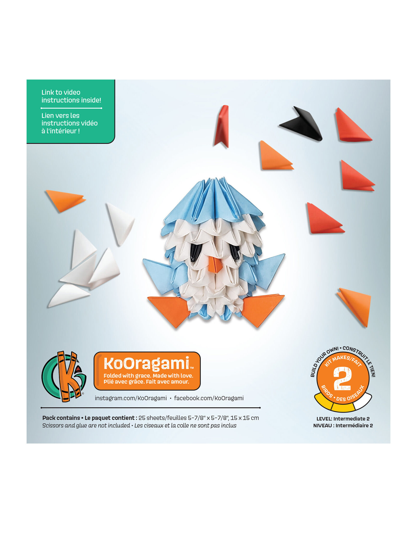 AITOH Aitoh Origami Paper, KoOrigami Owl, 25 Sheets