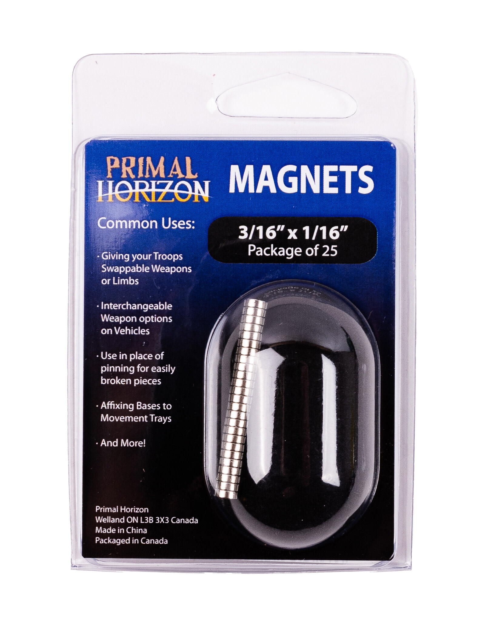 Primal Horizon Primal Horizon Magnets 3/16 in x 1/16 in 25 Pack