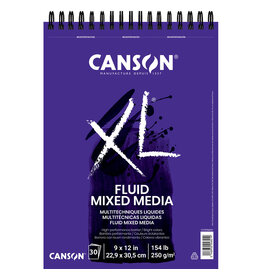 Canson Canson XL Fluid Mixed Media Pad, 9” x 12”