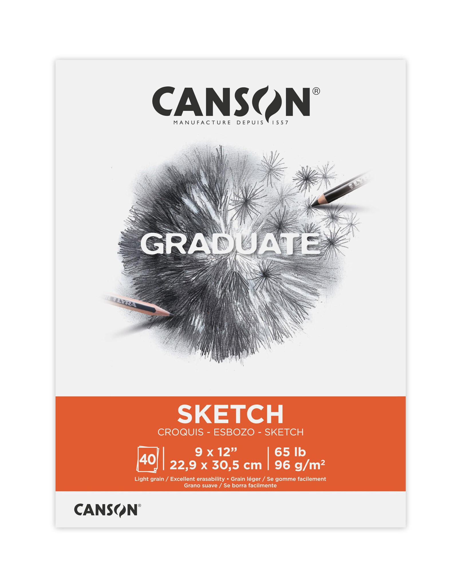 Canson Canson Graduate Sketch Pad, 9” x 12”