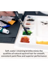 W.A. Portman WA Portman Quill Round Watercolor Brushes Professional 4pc Set #0, #1, #3, #5  – 100% Vegan, Cruelty-Free with Triangular Comfort Grip