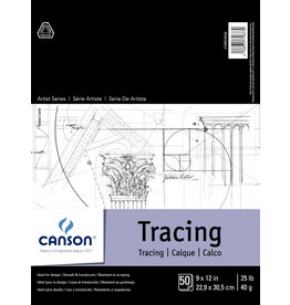 Canson Canson Artist Series Tracing Paper, 50 Sheets, 9” x 12”