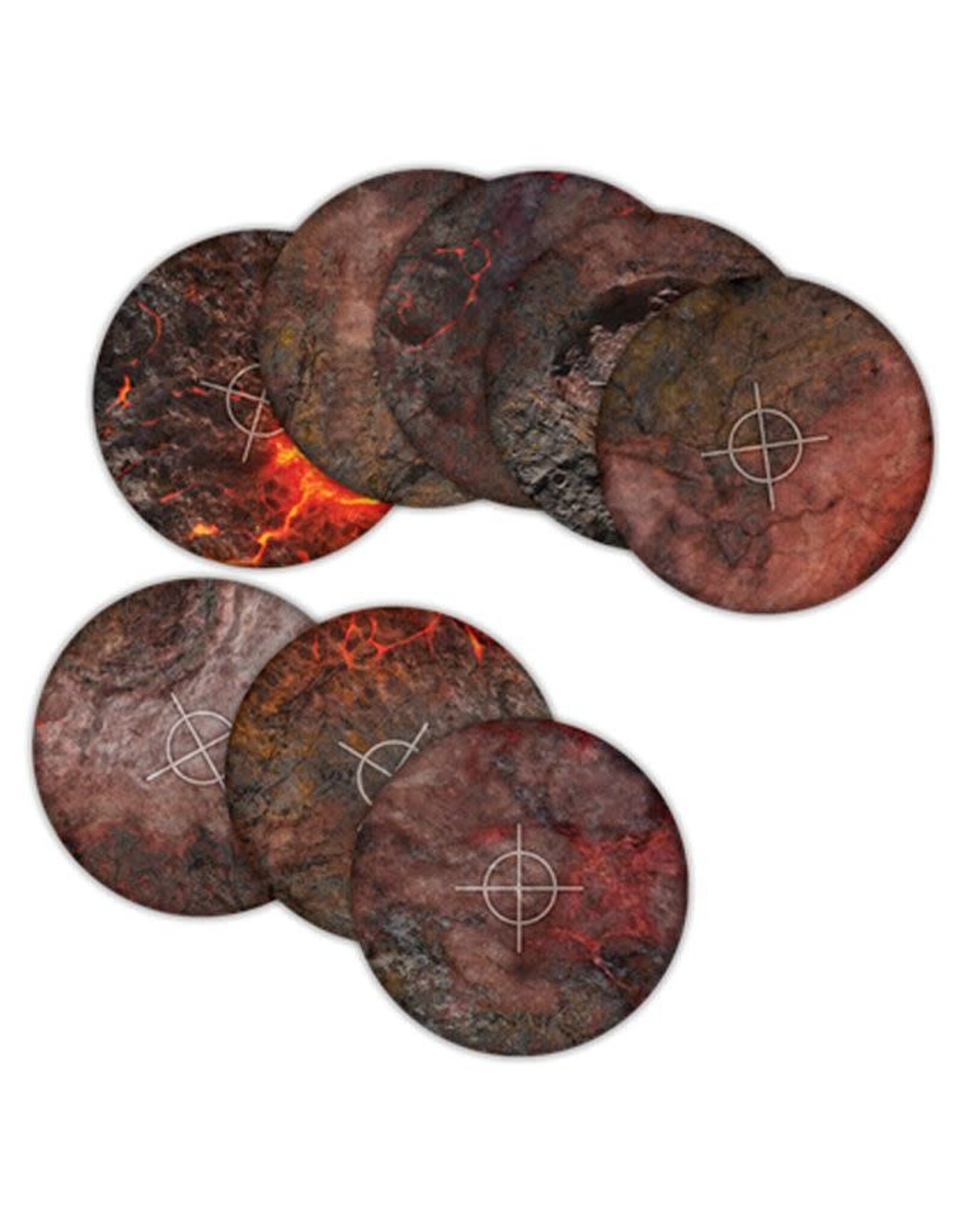 Mantic Games Mantic Games Neoprene Objective Templates ‘Hellscape’ 40mm + 6″ diameter