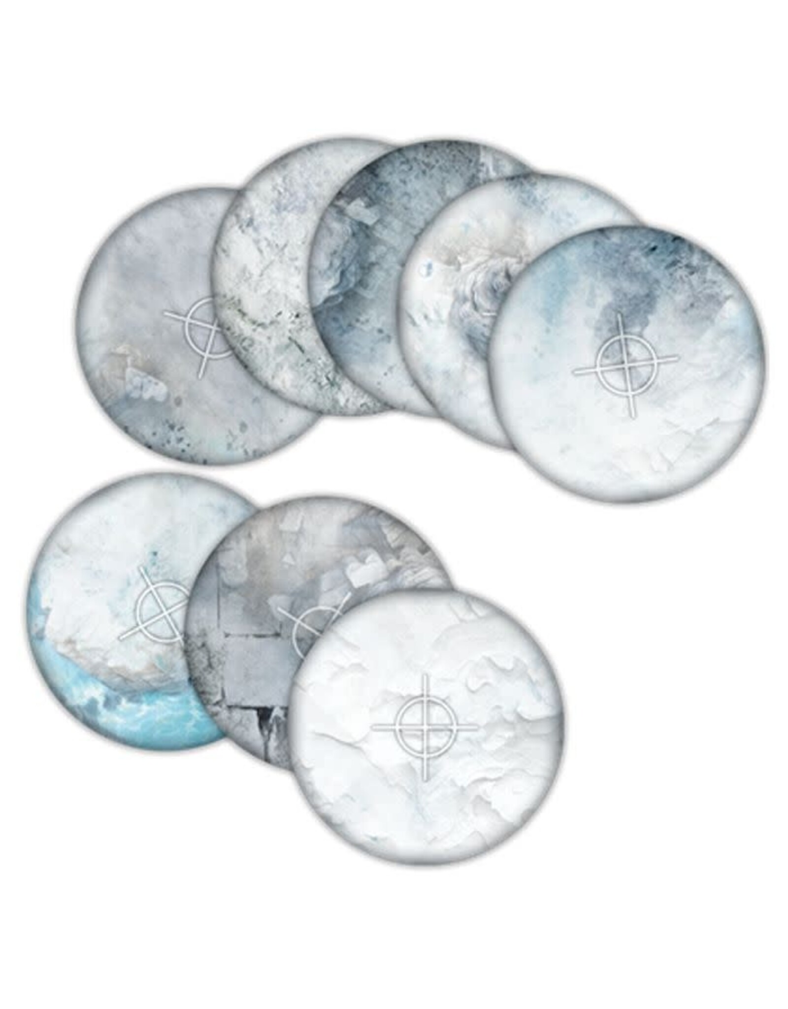 Mantic Games Mantic Games Neoprene Objective Templates ‘Snowfield’ 40mm + 6″ diameter