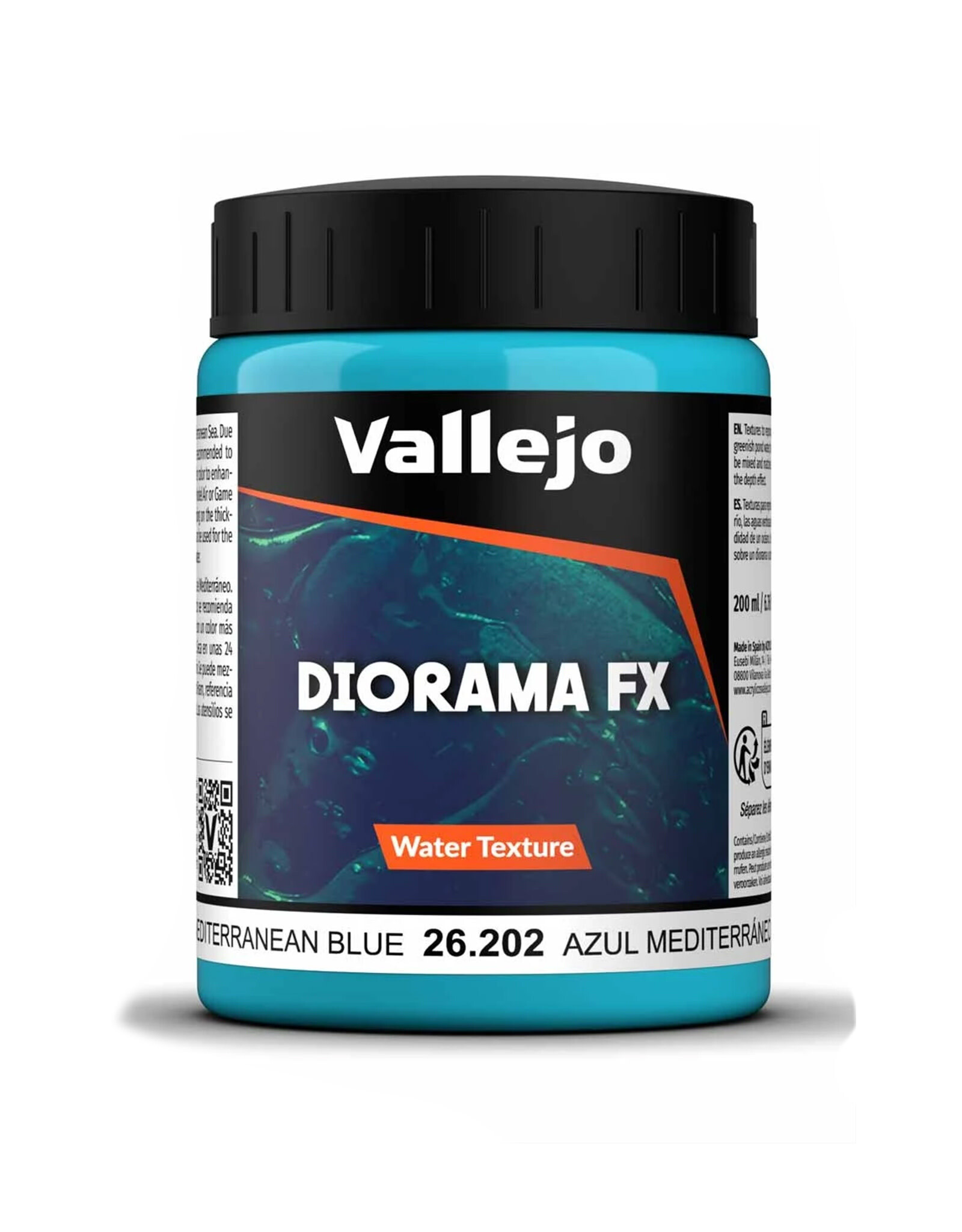 Vallejo Vallejo Diorama FX Water Texture Mediterranean Blue 200ml