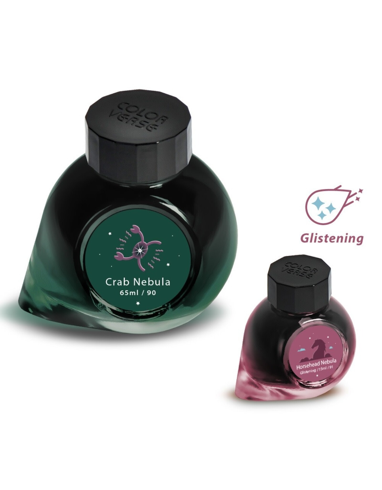 CLEARANCE Colorverse  Ink, Crab Nebula 65ml & Horsehead Nebula Glistening 15ml