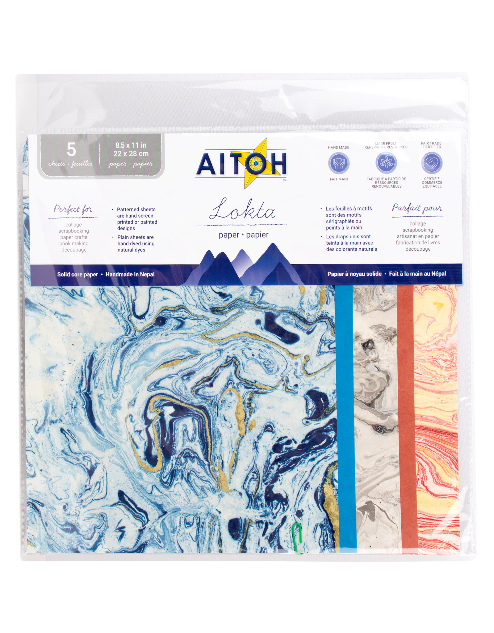 AITOH Aitoh Paper Pack, Marble 8.5" x 11"