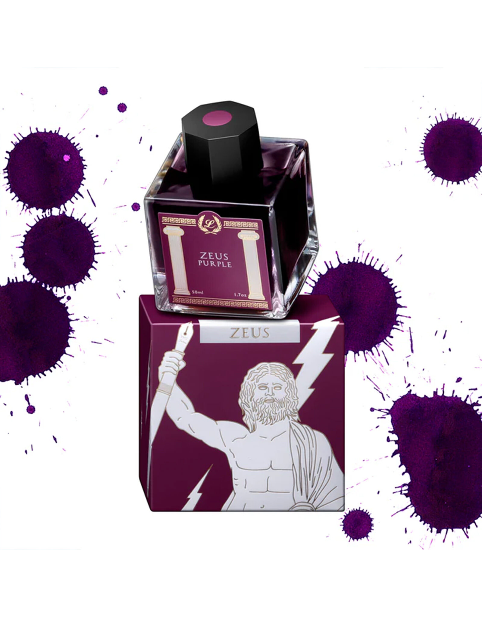 Laban Pens Laban Pens Greek Mythology 2 Zeus Purple Fountain Pen Ink 50ml