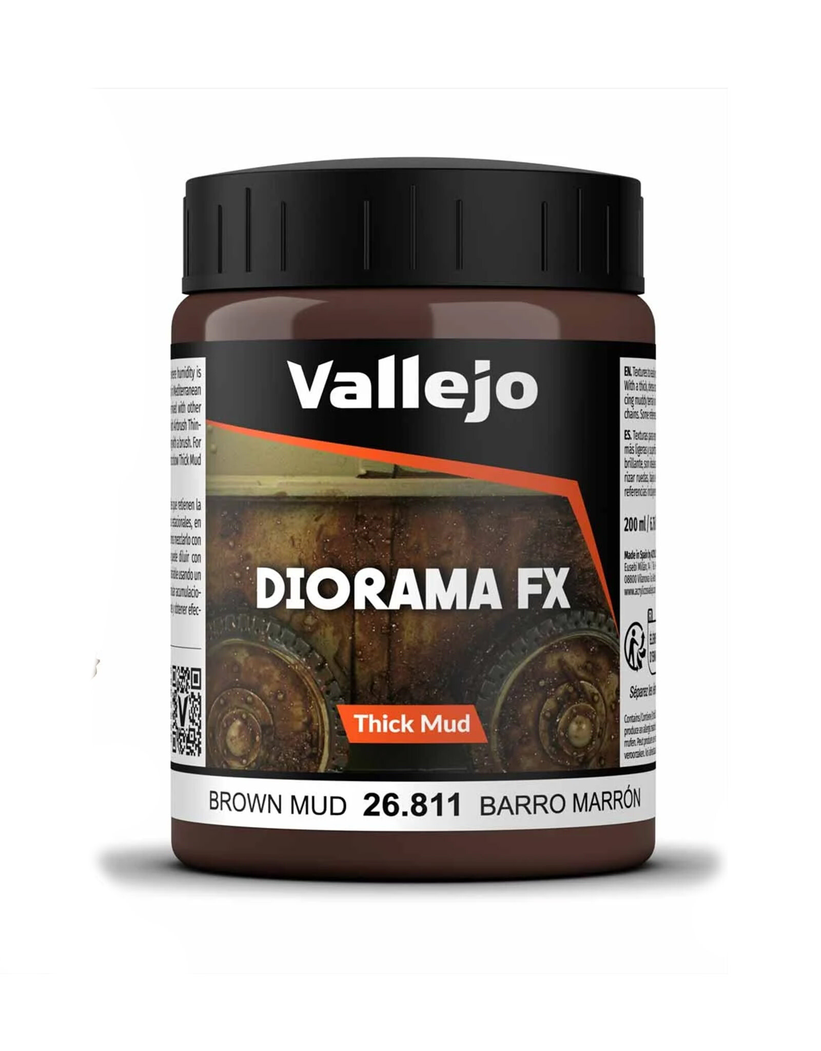 Vallejo Diorama FX Mud Brown Thick Mud (200ml)