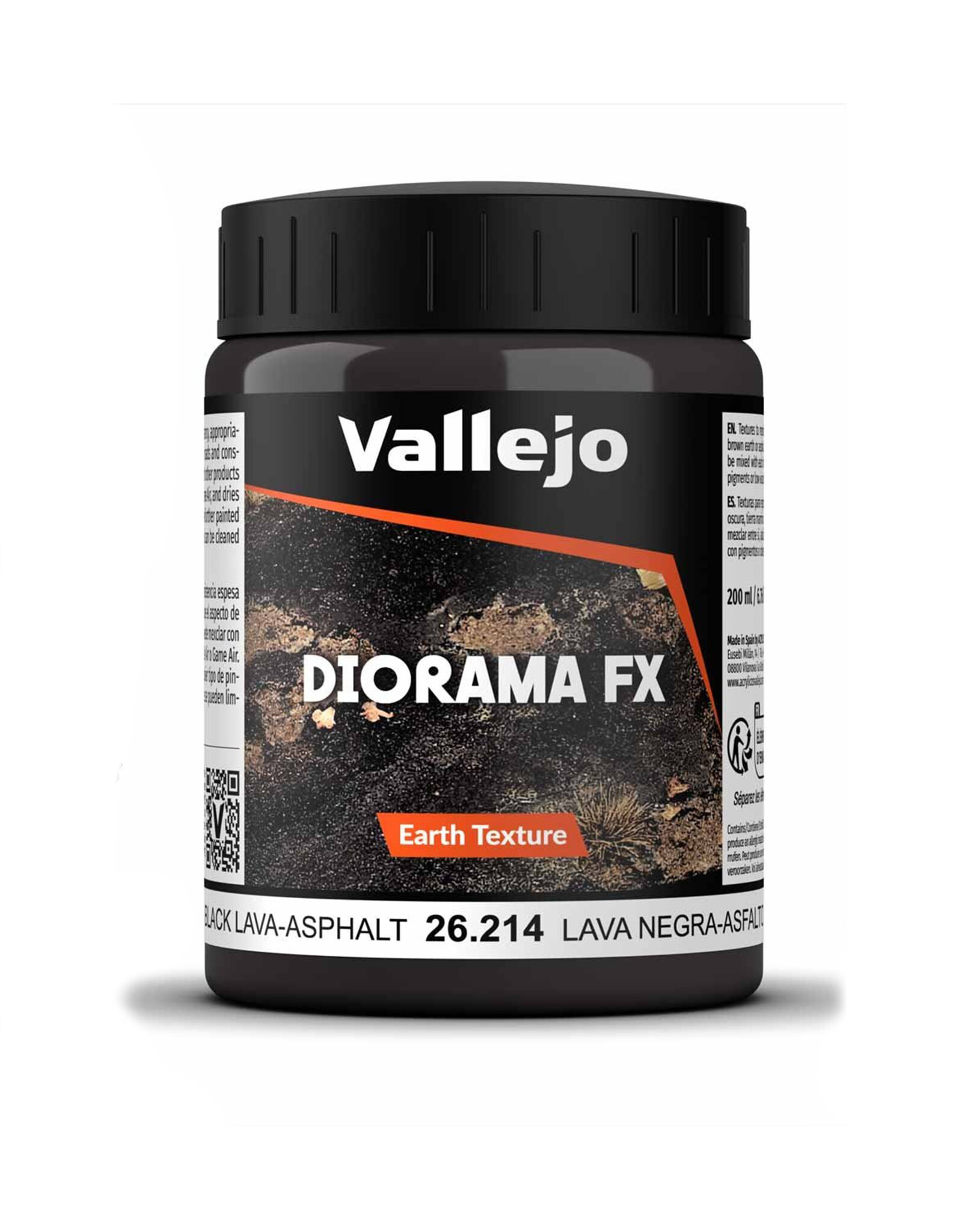 Vallejo 200ml Diorama FX - Earth Texture: Black Lava Asphalt Vallejo 200ml Diorama FX - Earth Texture: Black Lava Asphalt