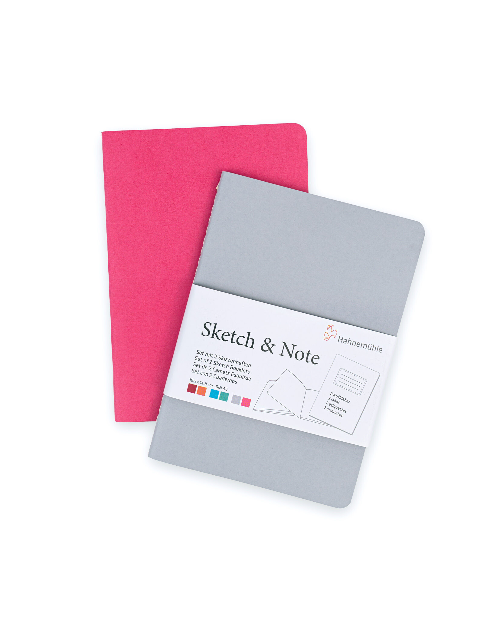Hahnemuhle Hahnemuhle Sketch & Note Book, Grey/Pink Bundle, 5.83 x 4.13  in