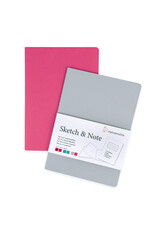Hahnemuhle Hahnemuhle Sketch & Note Book, Grey/Pink Bundle, 5.83 x 8.27 in